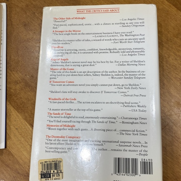 Set of 2, Sidney Sheldon, hardcover, used books. - Picture 12 of 13